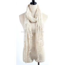 Fashion polyester ladies lace scarf